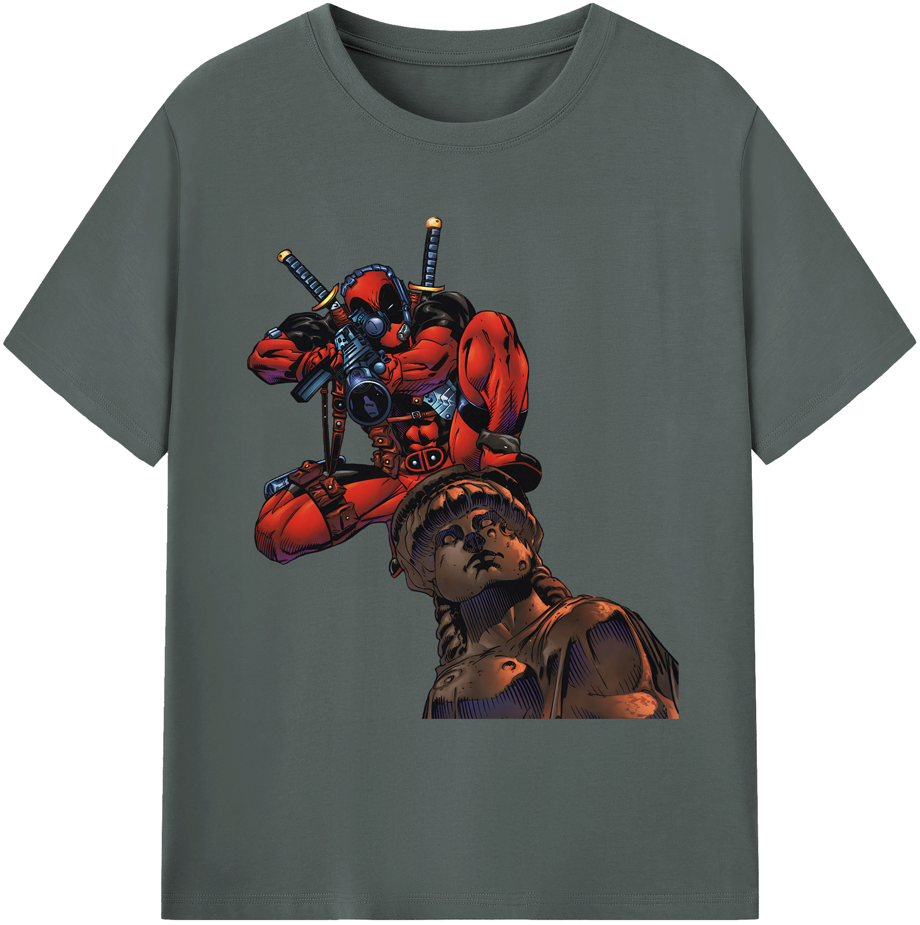 （画像用） Deadpool デッドプール 綿100％ メンズ半袖Tシャツ｜肌触りやわらか＆通気性